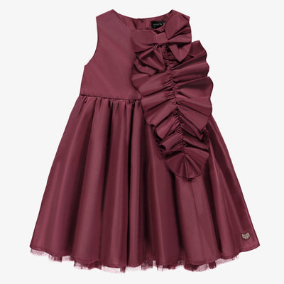 Souris Mini "Red Sleeveless Dress Taffeta- Child"