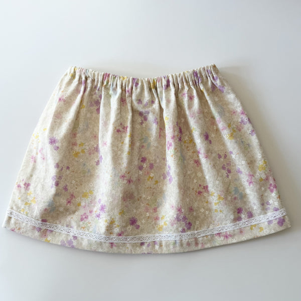 Pomme Elastic Waist Skirt "Watercolour Flower"