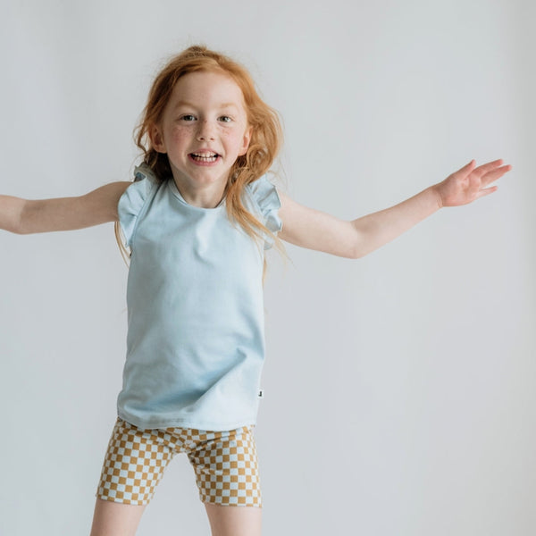 BABY/KIDS' BAMBOO RUFFLE SHOULDER