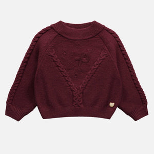 Souris Mini "Embroidered Burgundy Sweater"