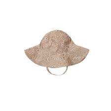Quincy Mae sun hat  "apricot flowers  ”