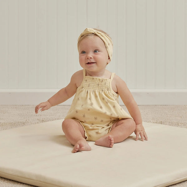 Quincy Mae smocked tank and bloomers set ‘yellow flowers’