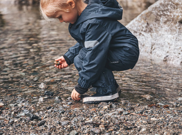 Kid Orca Mesh Rain Jacket "Navy"