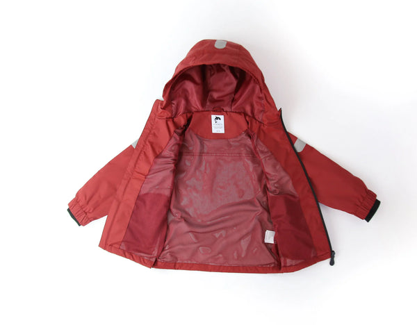 Kid Orca Mesh Rain Jacket "Merlot"