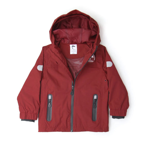 Kid Orca Mesh Rain Jacket "Merlot"