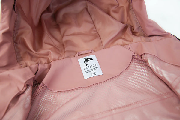 Kid Orca Mesh Rain Jacket "Ash Rose"