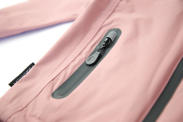 Kid Orca Mesh Rain Jacket "Ash Rose"