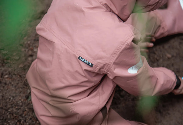 Kid Orca Mesh Rain Jacket "Ash Rose"