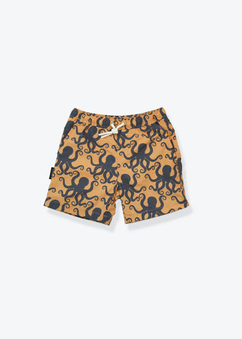 Kid Orca Swim Trunks "Octopus/Desert Sand"