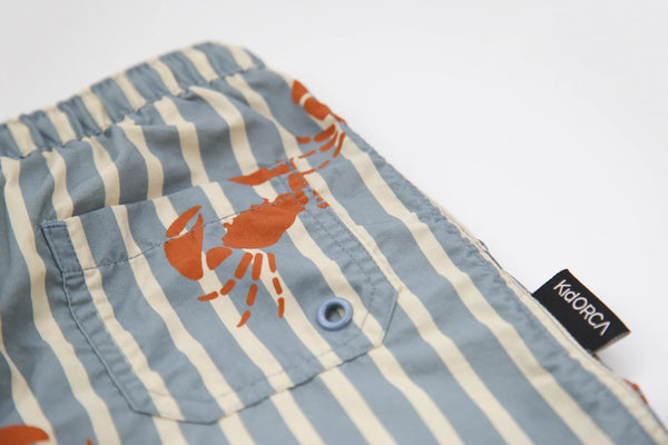 Kid Orca Swim Trunks "Crab/Slate"