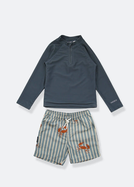 Kid Orca Swim Trunks "Crab/Slate"