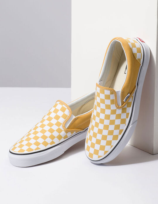 Vans Classic Slip-On Yellow Checkerboard
