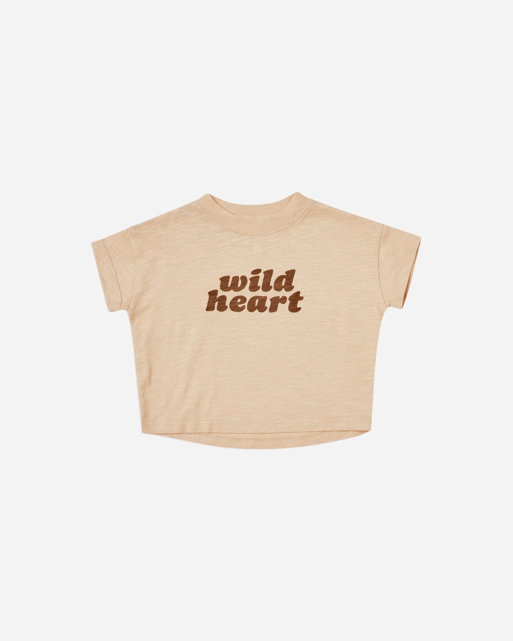 Rylee and Cru Boxy Tee  Shirt “wild heart / shell”