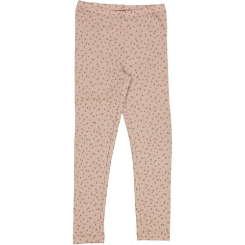 Wheat merino Wool Leggings/pants  "Flower Dots"
